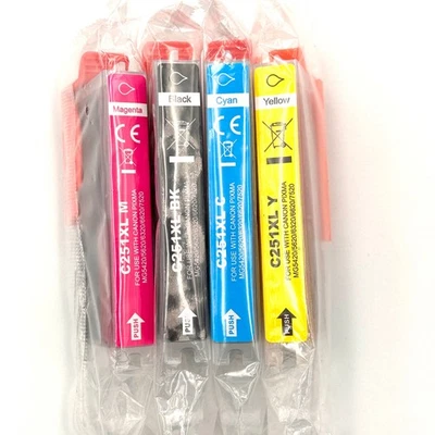 Canon Compatible PGI-250XL CLI-251XL Ink Cartridge Set Multicolor NEW - Image 1 of 4