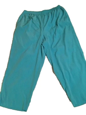 Pantalones capri Maggie Sweet turquesa bolsillos para mujer talla grande nuevos Foto 1 de 4