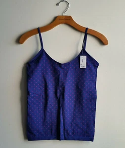 Cami de nailon THE LIMITED, púrpura con puntos magenta, talla L, nueva con etiquetas - Imagen 1 de 6