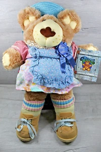 Vintage Pelzkins Bär Plüschtier HATIE 1986 Bienenhalter Xavier Roberts USA 23" - Bild 1 von 4