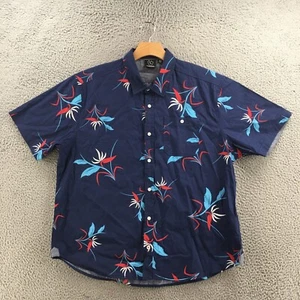 Burnside Paradise Short Sleeve Button Down Shirt Mens 2XL Blue Cotton RN39209 - Picture 1 of 15