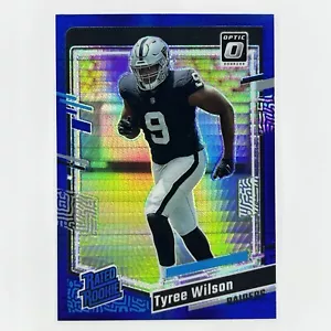 2023 Panini Donruss Optic #262 TYREE WILSON RC Blue Hyper Prizm RAIDERS - Picture 1 of 2