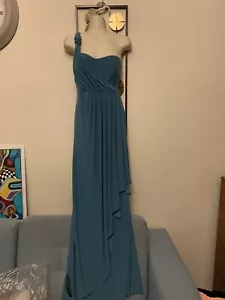DEBUT Dress  Long Teal Blue EVENING DRESS SIZE 10UK - Picture 1 of 11