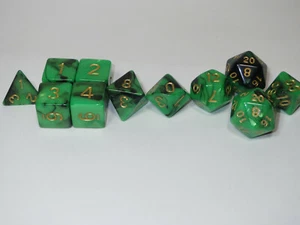 NEW D&D RPG Dice Set of 11 - MidNight Green - Picture 1 of 5