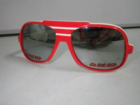 Vintage "Go Big Red" Collegiate SUNGLASSES Mirrored Lenses by Lynn Roberts Cover