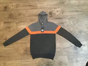 Street Rules Clothing Co | Boys Size 14/16 Pullover Sweater Hoodie - Gray Orange - Picture 1 of 6