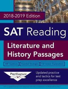 SAT Reading: Literature and History, 2018-2019 Edition - Paperback - GOOD