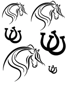 STENCILS CRAFTS TEMPLATES SCRAPBOOKING  HORSE HEAD MULTI STENCIL- 177  A4 MYLAR - Picture 1 of 1