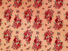 Floral Rose Printed Poly Cotton Fabric – Old English Vintage Design – Per Metre