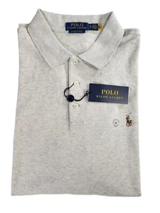 Polo Ralph Lauren Custom Slim Fit Grey HTR Polo Shirt Men's Size XL New - Picture 1 of 10