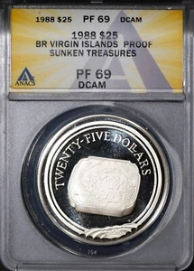 1988 $25 Proof Sunken Treasure PF 69 DCAM New ANACS # 7625904 + Bonus - Picture 1 of 2