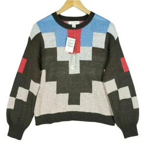 Treasure & Bond Girls Kids Geometric Sweater Size XL 14/16 Gray Pullover NWT - Picture 1 of 9