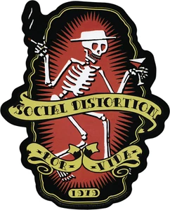 Pegatina - Social Distortion Por Vida esqueleto banda de música punk rock calcomanía 5886 - Imagen 1 de 1