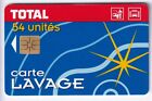 CARTE / CARD STATION OIL PETROLE .. FRANCE 54U TOTAL LAVAGE PERIMEE 2 CHIP/PUCE