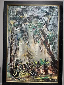 Original und signiert Ölgemälde gerahmt Afrika Thema - Bild 1 von 13