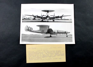 2 PHOTO AVION LOCKHEED SUPER CONSTELLATION, FLYING SAUCER + DESCRIPTIF, ORIGINAL - Bild 1 von 2