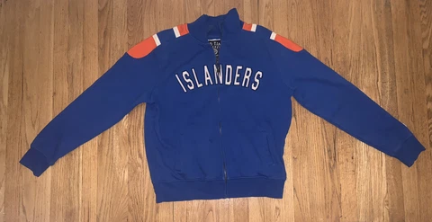 New York Islanders Zippered Sweatshirt Old Time Hockey Size Large Cover