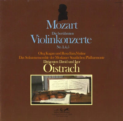 2LP MOZART 3 Violin Concertos, Rondo FAIN KAGAN OISTRAKH Eurodisc 61184 GRAY ST - Image 1 of 3