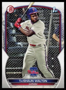 2023 Bowman Draft TayShaun Walton #BD-183 BASEBALL Philadelphia Phillies - Imagen 1 de 2