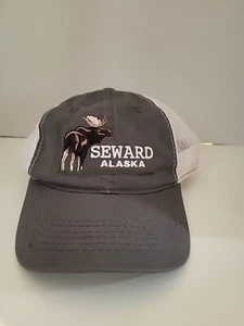 Cappellino regolabile ricamato grigio Seward Alaska alce rete Drift Creek... - Foto 1 di 5