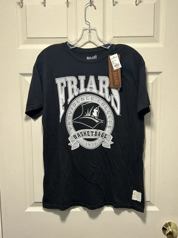 Providence College Friars Basketball Black Graphic T-Shirt Medium Retro Brand Cover