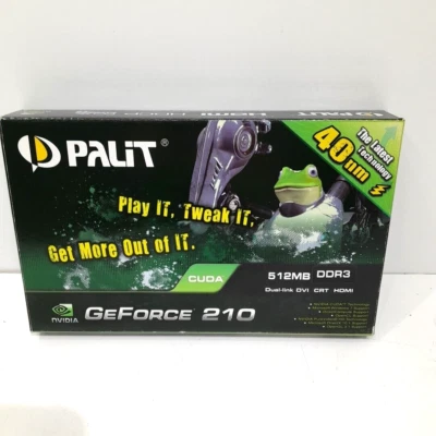 Palit Geforce 210 GF210 512MB DDR2 PCI-E Graphics Card NEW - Image 1 of 4