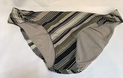 NEW Perry Ellis Womens Large Swim Suit Bikini Bottoms Diagonal Striped - Image 1 of 4