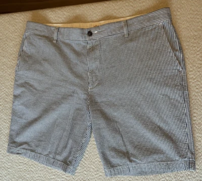 Bermudas Dockers para hombre 42, azul a rayas 100 % algodón Foto 1 de 4