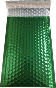 Case of 200 GREEN 6.5" x 10.5" Glamour BUBBLE MAILERS Blingvelopes™ - Picture 1 of 1