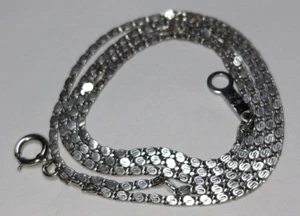 Solid platinum 1.5mm scroll chain necklace 3.36 grams - 15.5" - Picture 1 of 8