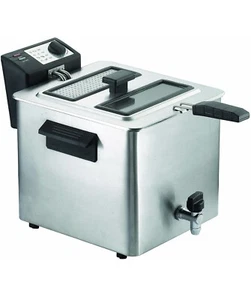Friggitrice Elettrica con Rubinetto Scarico Olio, 8 Litri, 3000 watt - Foto 1 di 1