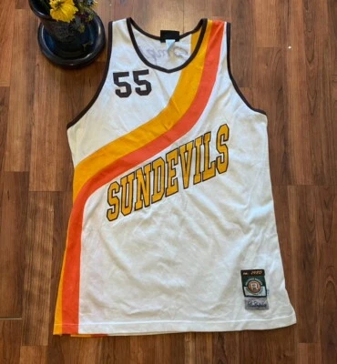 Rucker Sun Devils #55 1980 Harlem Stall & Dean $220 Basketball Jersey Men's 52 - Image 1 of 4