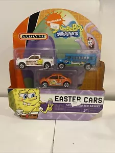 New! 08 Matchbox SpongeBob SquarePants Easter Cars Set/3 Diecast-Bug/Truck/Bus - Picture 1 of 3