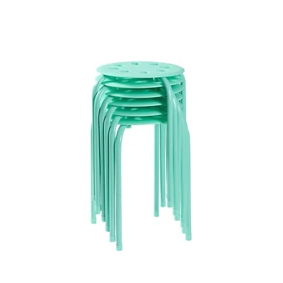 6x Portable Plastic Stack Stools Round Classroom Stools Chairs for Students Kids - Image 1 of 4