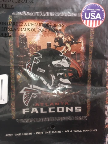 NFL ATLANTA FALCONS TAPESTRY THROW BLANKET NWT  Wall Hanging Made In The USA! Cover