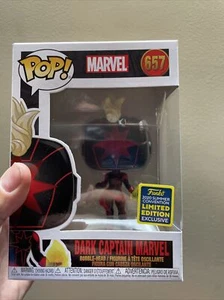 Funko Pop! Dark Captain Marvel #657 - SDCC Exclusive - Picture 1 of 5