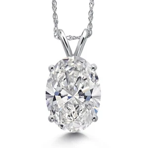 2 Ct E-F VS1-VS2 IGI Certified Lab Grown Diamond Pendant Necklace in 14K White - Picture 1 of 7