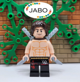 (S6 / 6 / 2) Lego Prince of Persia pop007 Dastan - Shirtless, Scabbard 7570