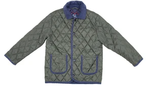 Brooks Brothers Kinder Steppjacke grün blau Cordbesatz isoliert Jungen S - Bild 1 von 6