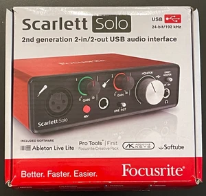Focusrite Scarlett Solo 2nd Generation USB Audio Interface - Bild 1 von 3