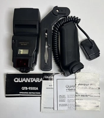 Vintage Quantaray QTB-9500A Dual Flash w/ "Off Camera" Cord TESTED - Image 1 of 4