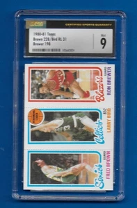 1980-81 Topps Brown - Larry Bird Rebounding Ldr - Brewer CSG-9 MINT - Picture 1 of 2
