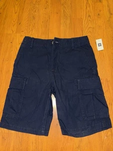 Gap Kinder Jungen 12 Cargoshorts marineblau Baumwolle verstellbarer Bund neu mit Etikett - Bild 1 von 5