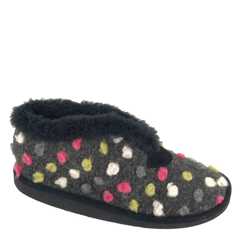Sleepers Tilly Ladies' Lightweight Polkadot Warm Bootie Slippers