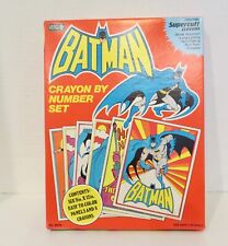 Vintage 1989  BATMAN Crayon By Number Set New Sealed Box