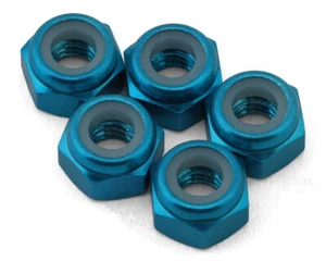 Tamiya 4mm Aluminum Lock Nuts (Blue) (5) [TAM54080] - Picture 1 of 2