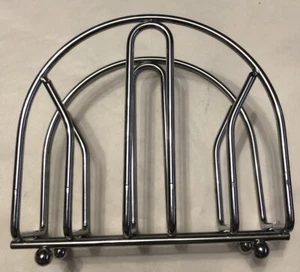Soporte para servilletas de acero inoxidable acabado cromado vintage 5,25* - Imagen 1 de 4