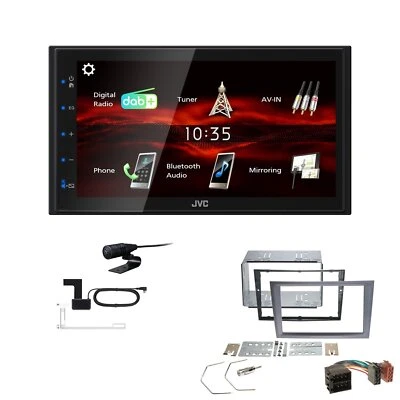 JVC Bluetooth 2DIN DAB+ Autoradio für Opel Signum 2003-2008 charcoal-metallic - Bild 1 von 4