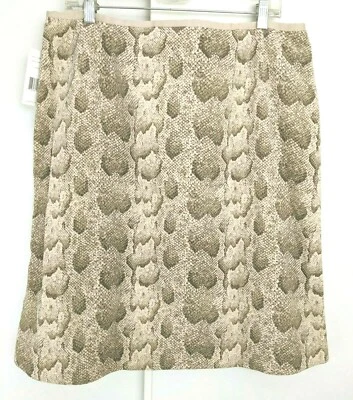 NUEVO CON ETIQUETAS Falda Lápiz Liz Claiborne LizSport Para Mujer Talla 16 Terciopelo Piel de Serpiente Foto 1 de 4