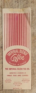 ADVERTISE Imperial Brand Coffee Bag Ontario London Hamilton Brantford - Picture 1 of 2